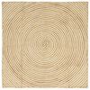 vidaXL Omr&aring;deteppet Naturlig og Hvit 120 x 120 cm Jute