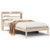 vidaXL Sengeramme uten madrass 90x200 cm heltre furu