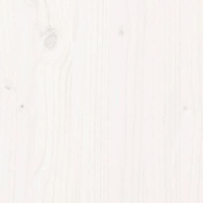 vidaXL Hagefotskammel hvit 62x63,5x53,5 cm heltre furu