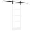 vidaXL Skyved&oslash;r ORKDAL Hvit 83 x 211 cm Massivt furutre og glass