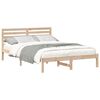 vidaXL Sengestamme med hodegjerde Brun 140 x 220 cm Massiv furu