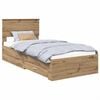 vidaXL Sengestamme med skuff Artisan Eik 100 x 200 cm Konstruert tre