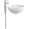 vidaXL Vaskeservant for bad Krom 44 x 44 x 16 cm Metall