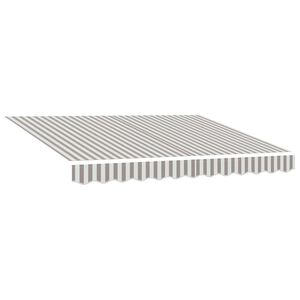 vidaXL Reserveduk til markise Lys Gr&aring; og Hvit 329 x 195 cm Polyester
