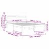 vidaXL Sengestamme med hodegjerde Vokset Brun 120 x 190 cm Massiv furu