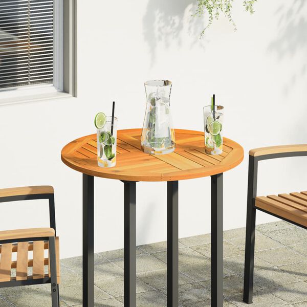 vidaXL Bordplate &Oslash;70x2 cm rund heltre akasie