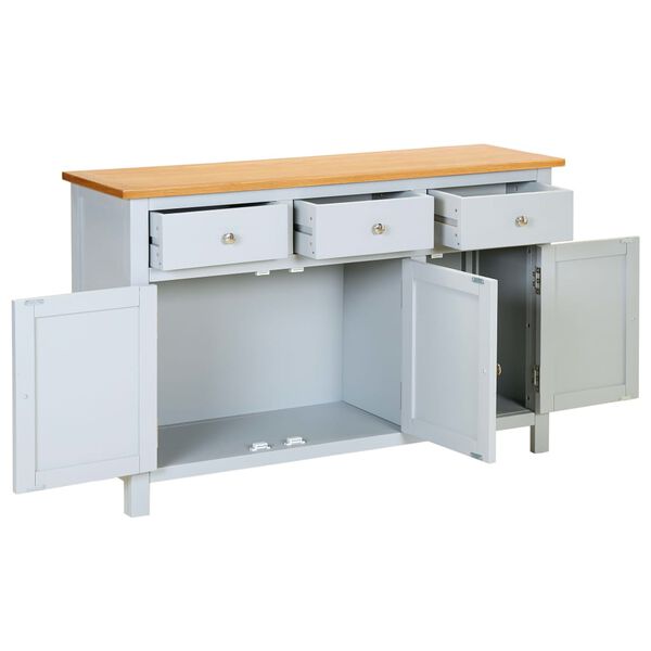 vidaXL Skjenk 110x33,5x70 cm heltre eik