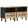 vidaXL Nattbord 2 stk. Naturlig 40 x 33 x 46 cm Massiv mango tre