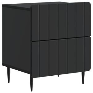 vidaXL Nattbordskap med skuff Svart 43 x 34,5 x 49,5 cm Konstruert tre