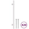 vidaXL Skaph&aring;ndtak 20 stk s&oslash;lv 192 mm rustfritt st&aring;l