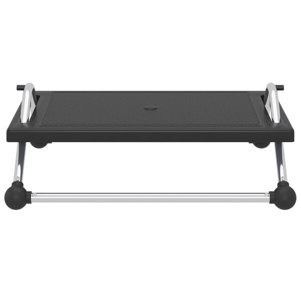 vidaXL Fotstøtte svart 45x40x13,5 cm