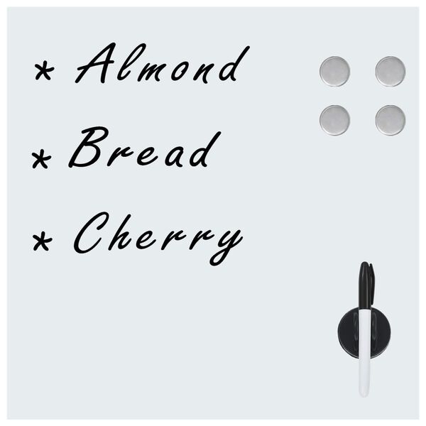 vidaXL Veggmontert magnetisk tavle glass 50x50 cm