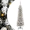 vidaXL Kunstig juletre Hvit 180 cm PVC og Metall og Plast