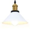 vidaXL Pendellampe h&oslash;ydejusterbar E27 glans hvit &Oslash; 22 cm metall
