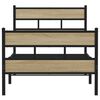 vidaXL Sengeramme i metall uten madrass sonoma eik 75x190 cm