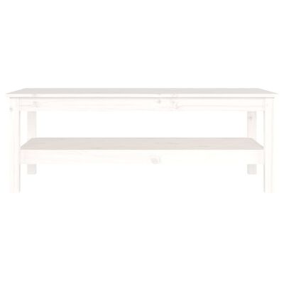 vidaXL Salongbord hvit 110x50x40 cm heltre furu