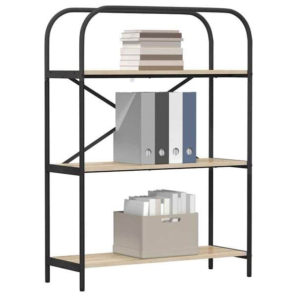 vidaXL Bokhylle Sonoma eik 80 x 30 x 109 cm Konstruert tre