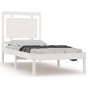 vidaXL Sengeramme hvit heltre 90x200 cm