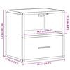 vidaXL Veggmonterte nattbord 2 stk røkt eik 40x31x39,5 cm