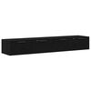 vidaXL Vegghengt skap Veggmontert 2 pcs Svart Eik 68 x 30 x 20 cm