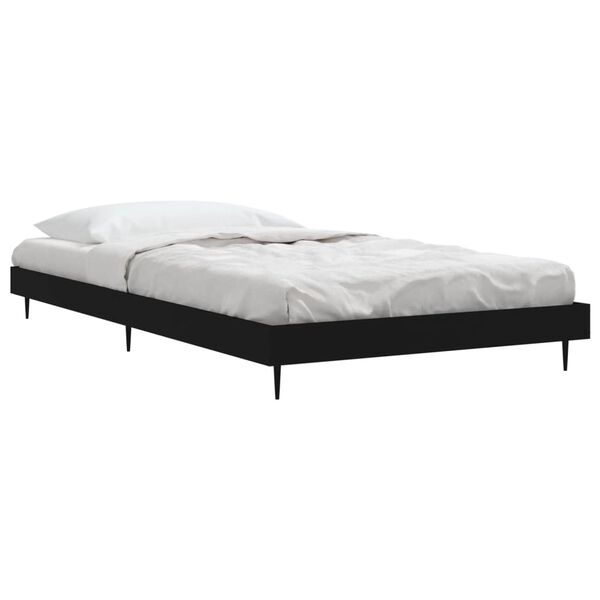 vidaXL Sengeramme svart 100x200 cm konstruert tre