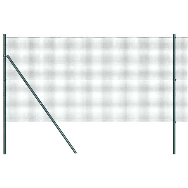 vidaXL Gjerdep&aring;le gr&oslash;nn 100 x 1 m (12 x 12 mm nett) St&aring;l og PVC