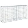 vidaXL Gabionkurv med deksel 200x50x100 cm galvanisert jern