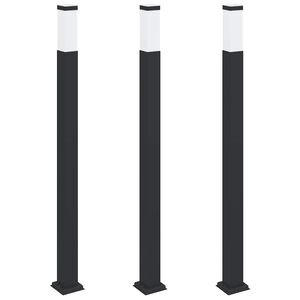 vidaXL Pullertlamper 3 stk 110 cm svart IP44