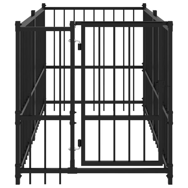 vidaXL Hundebur svart 193,5x97x100 cm st&aring;l