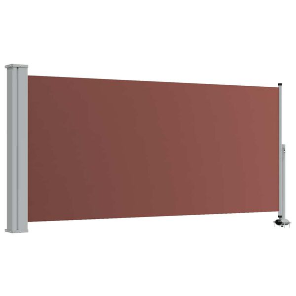 vidaXL Uttrekkbar sidemarkise 120x300 cm brun