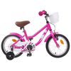 vidaXL Barnesykkel 12 Tommer for 2-4 &aring;r gammel M&oslash;rk rosa