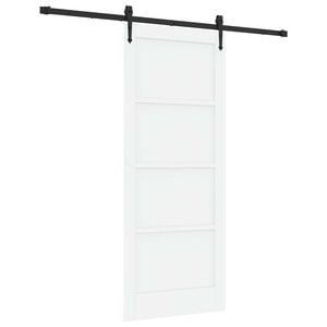 vidaXL Skyved&oslash;r ORKDAL 83 x 202 cm Heltre furu Hvit og svart
