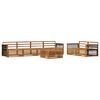 vidaXL Utend&oslash;rs sofa-sett 7 pcs Naturlig Solid akasietre