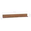 vidaXL Vegghyller 2 stk 90x10x10 cm heltre teak
