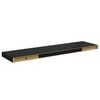 vidaXL Flytende vegghyller 2 stk h&oslash;yglans svart 90x23,5x3,8 cm MDF