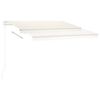 vidaXL Automatisk markise med LED og vindsensor 350x250 cm kremhvit
