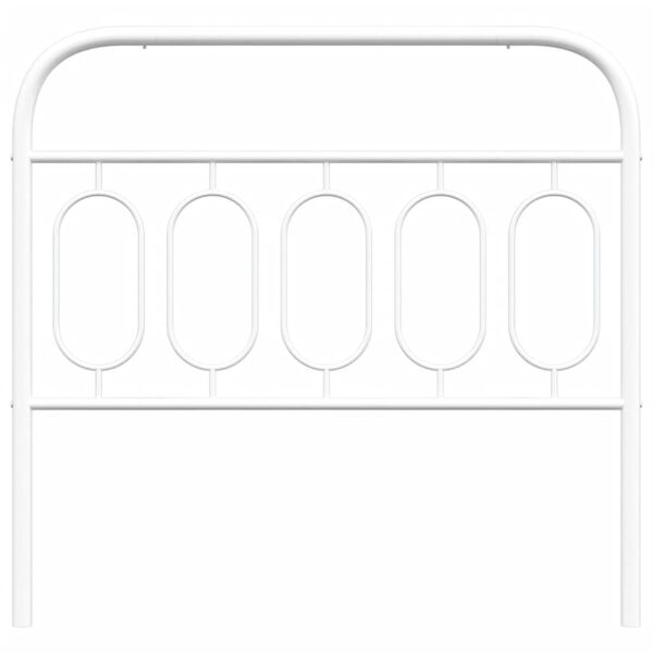 vidaXL Utskiftbar sengegavl i metall hvit 100 cm