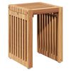 vidaXL Sammenleggbar sidebord 3 pcs Brun 33 x 44.5 x 51 cm Heltre teak