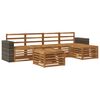 vidaXL Utend&oslash;rs sofa-sett 6 stk. Naturlig