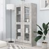 vidaXL Vitrine betonggr&aring; 82,5x30,5x150 cm konstruert tre