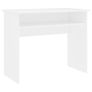 vidaXL Skrivebord hvit 90x50x74 cm konstruert tre