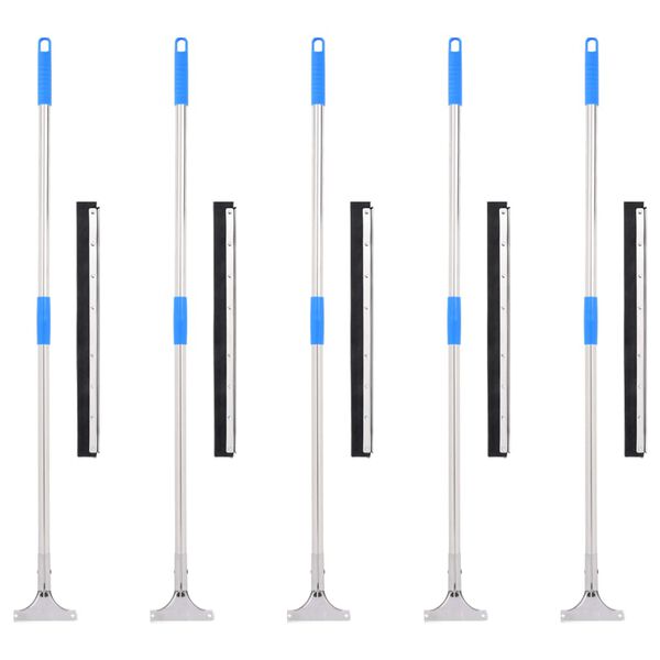 vidaXL Gulvnal 5 stk 55x122,5 cm st&aring;l og gummi