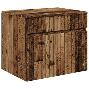 vidaXL Vegghengt Badskap Gammelt tre 59 x 44,5 x 50 cm Konstruert tre