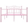 vidaXL Sengeramme rosa metall 160x200 cm