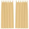 vidaXL Mørkleggende Gardiner med Ringer 2 pcs Beige 245 x 140 cm