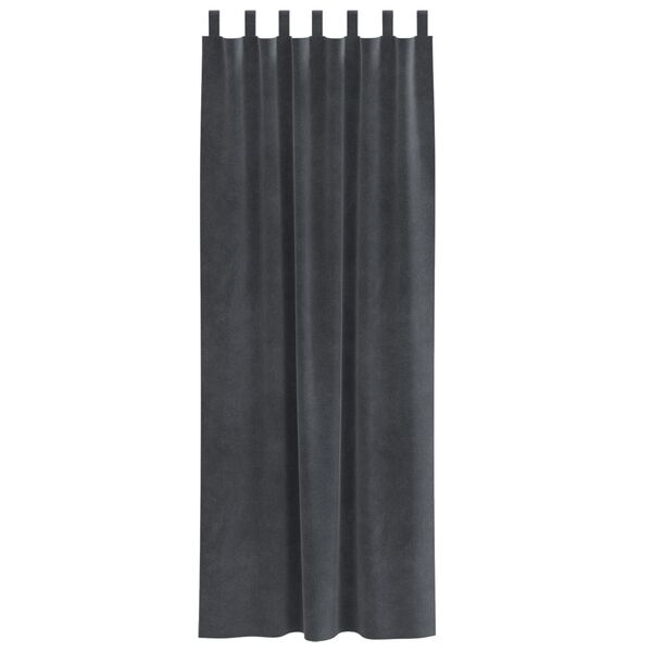vidaXL Blendingsgardiner 2 pcs Lysegr&aring; 140 x 225 cm Fl&oslash;yel