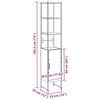 vidaXL Baderomsskap Svart eik 33 x 33 x 185,5 cm Konstruert tre