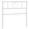 vidaXL Utskiftbar sengegavl i metall hvit 75 cm