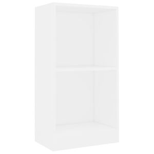 vidaXL Bokhylle hvit 40x24x75 cm konstruert tre