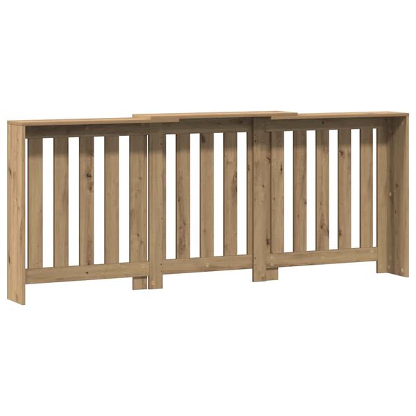 vidaXL Radiatordeksel artisanal eik 205x21,5x83,5 cm konstruert tre